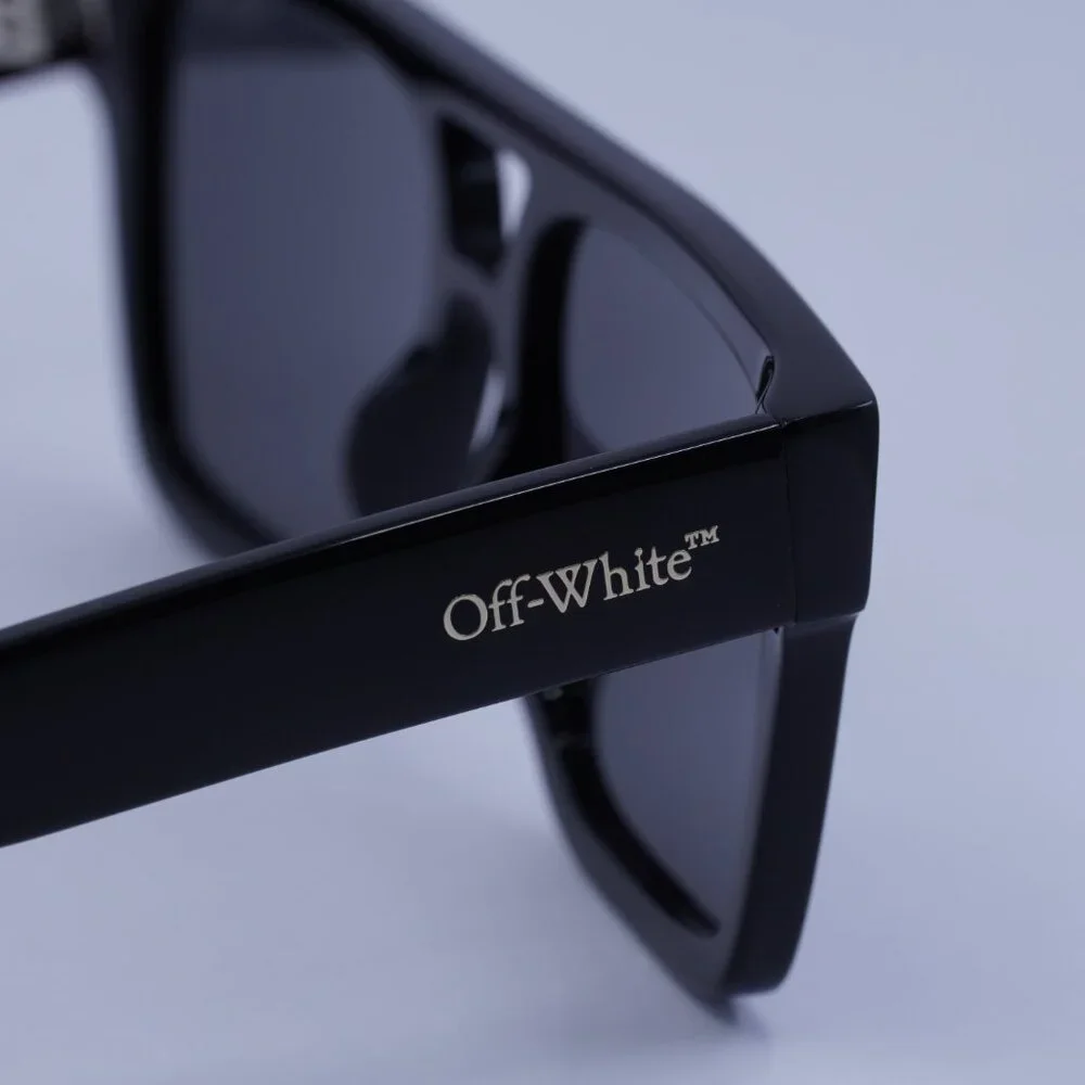 Off-White OERI133 SPRINGFIELD 1307 Sunglasses Black Square Frame, Grey Lenses